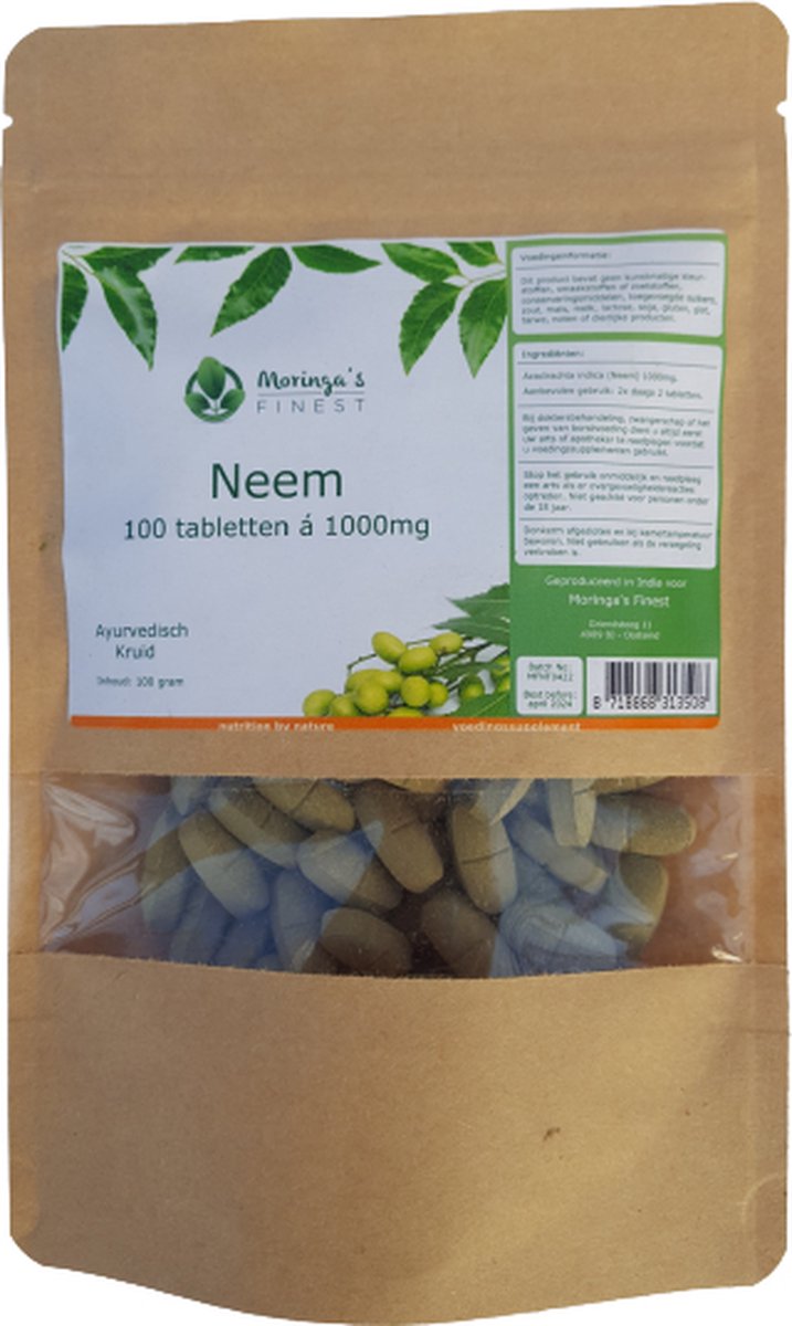 Goedkoopste Moringa's Finest - Neem Tabletten - 500mg 200stk