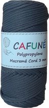 Cafuné Polypropyleen Macrame Koord - Donkergrijs - 3mm - PP6 - gevlochten koord - Haken - Macrame - Tas maken