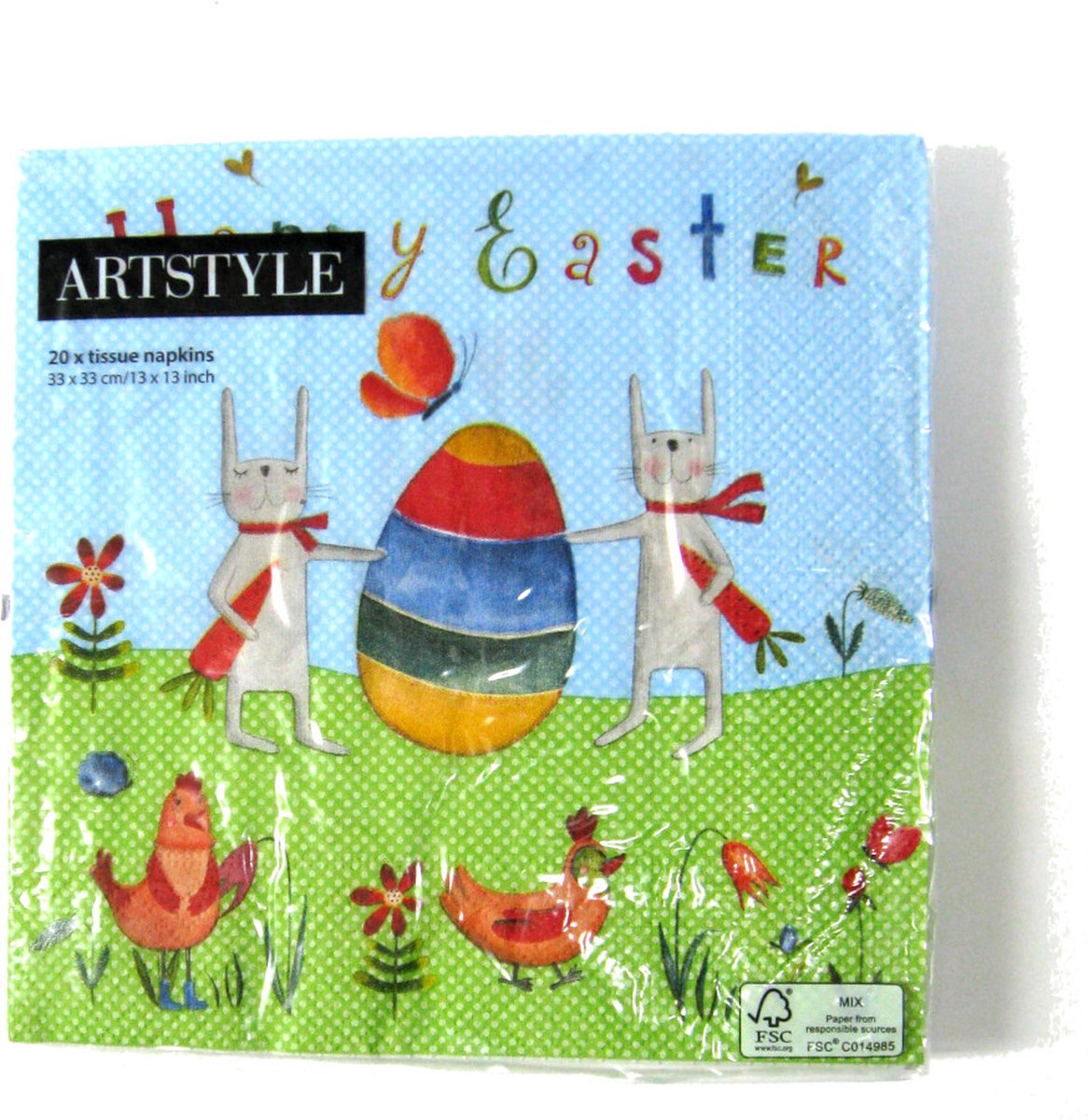 Servetten Duni Artstyle "Happy Easter" 33x33cm