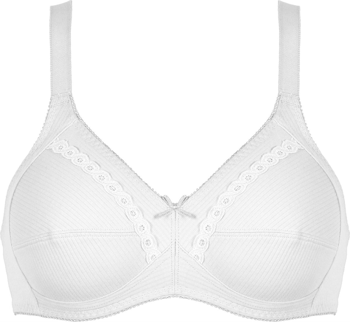 Naturana katoenen soft BH zonder beugels 80B wit
