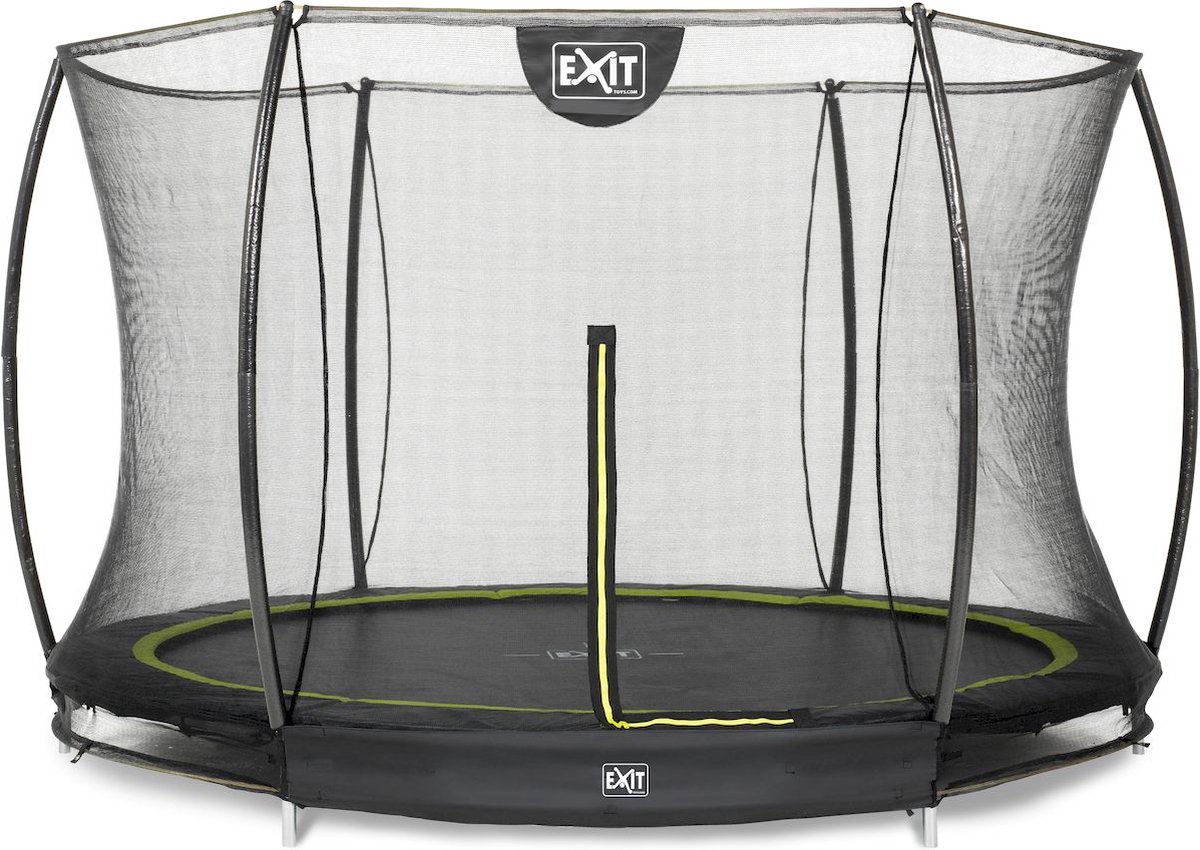 EXIT Silhouette inground trampoline ø305cm met veiligheidsnet - zwart