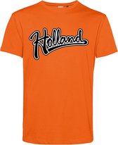 T-shirt met tekst Holland | oranje shirt | Koningsdag kleding | Oranje | maat XS