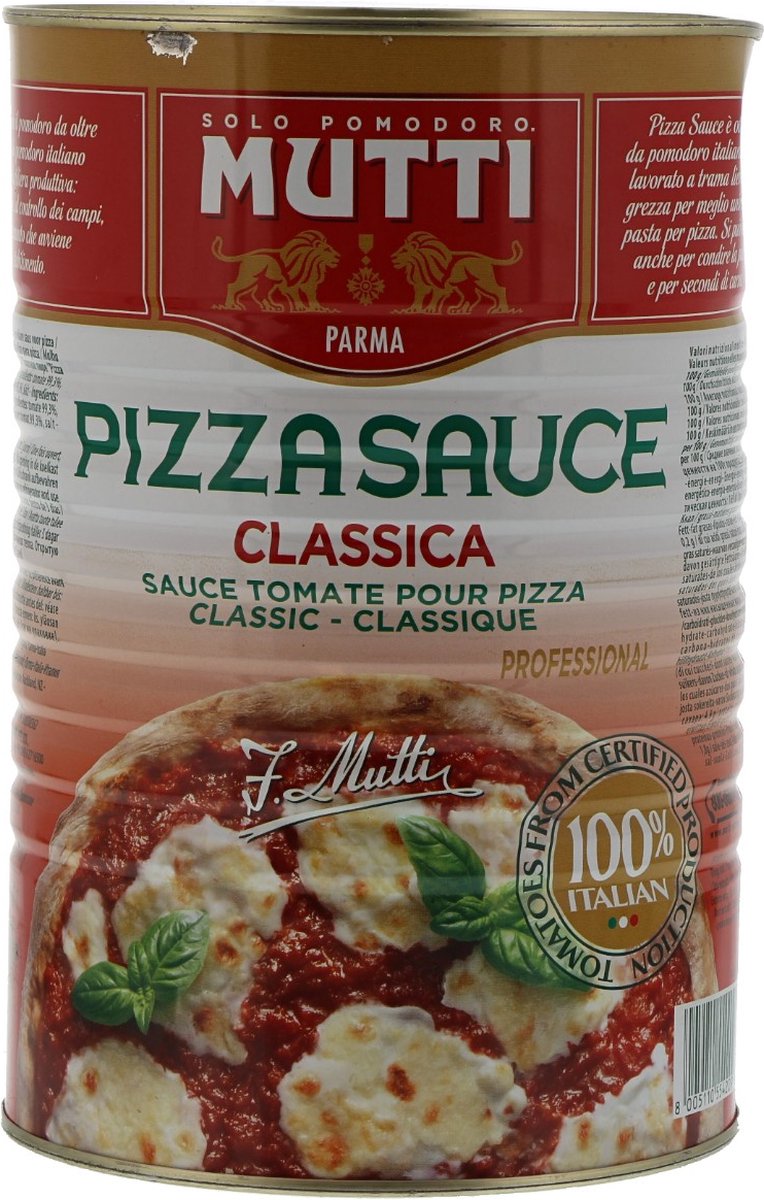 Mutti - Pizzasaus Classica - 4,1 kg