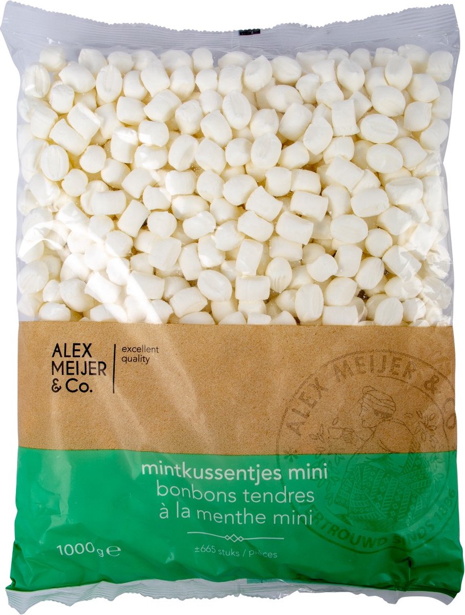 Alex Meijer Mintkussentjes zacht mini - Zak 1 kilo