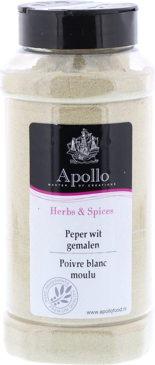 Goedkoopste Apollo Witte peper gemalen - Bus 435 gram
