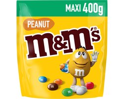 M&M's - Peanut- Maxi- 400 g- Traktatie- Uitdeelzak- Verjaardag- Hersluitbaar