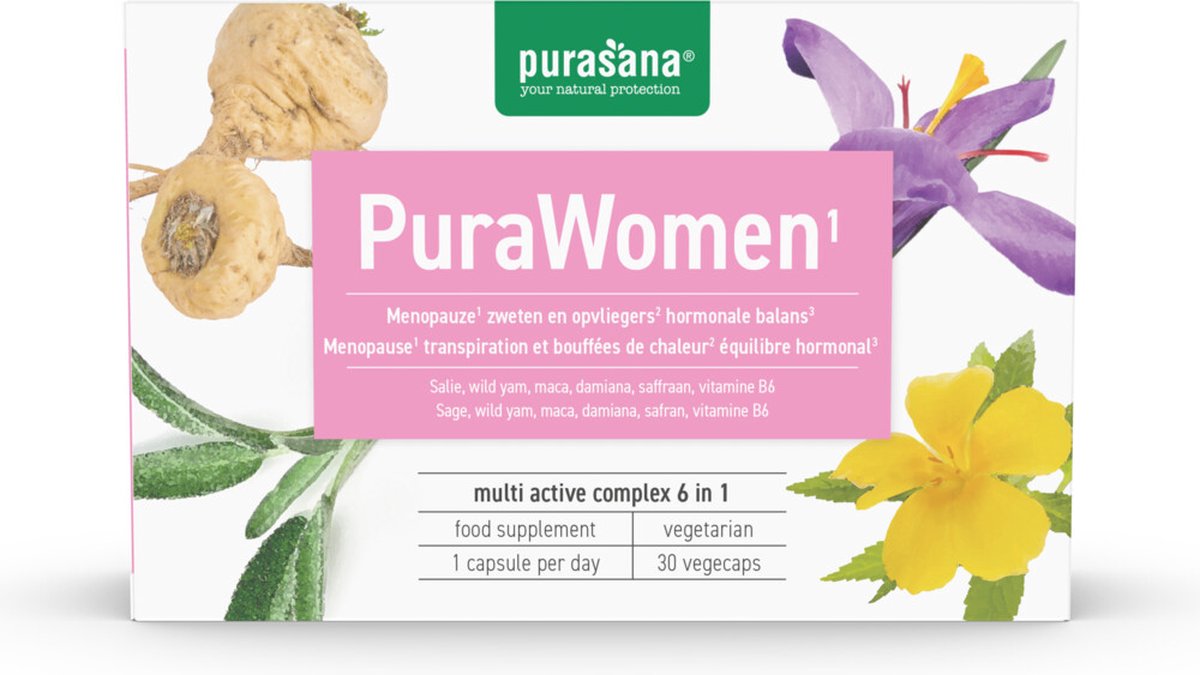 Goedkoopste Pit&Pit - PuraWomen 1 - Overgangs- en menopauzesupplement - Handige capsules