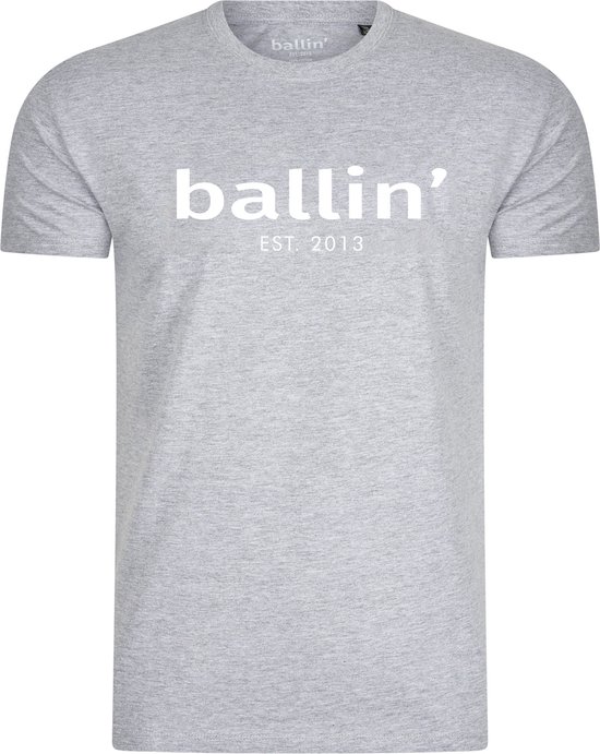 Ballin Est. 2013 - Heren Tee SS Regular Fit Shirt - Grijs - Maat S