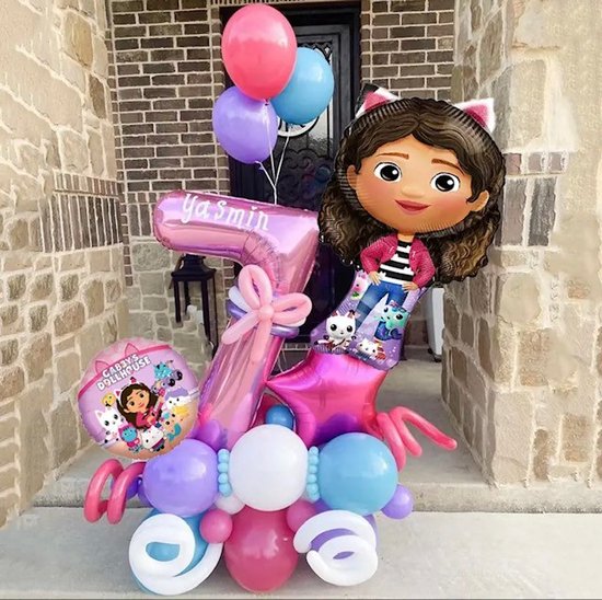 Ballon de fête d'anniversaire de poupée Gabby, 6 pièces, pour fête  prénatale, révélation du sexe