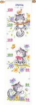 borduurpakket PN0021581 spelende kittens, groeimeter/meetlat
