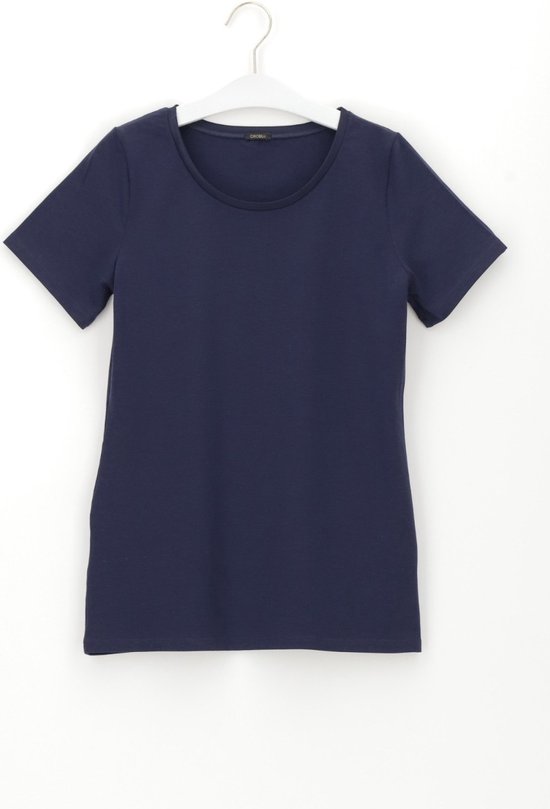 Oroblu Perfect Line Cotton T-shirt Short Sleeve Blauw XL