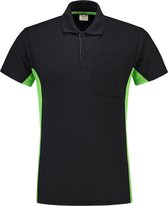 Tricorp Poloshirt Bi-Color - Workwear - 202002 - Navy-Lime green - taille L.