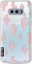 Casetastic Samsung Galaxy S10e Hoesje - Softcover Hoesje met Design - American Cactus Pink Print