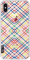 Casetastic Apple iPhone XS Max Hoesje - Softcover Hoesje met Design - Weave Pattern Print