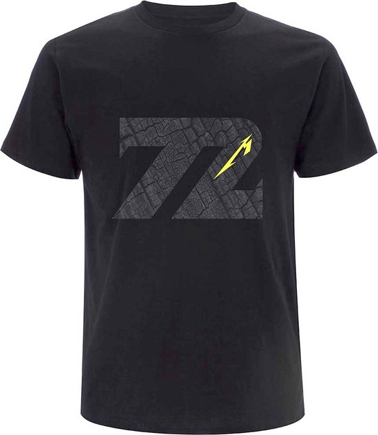 Metallica Heren Tshirt 72 Seasons Charred Logo Zwart