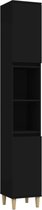 vidaXL-Badkamerkast-30x30x190-cm-bewerkt-hout-zwart