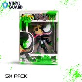 Vinyl Guard - 5 Stuks (Bundle Pack) 4 INCH - Green Splatter - Protector Cases voor Funko Pop! - Auto lock system