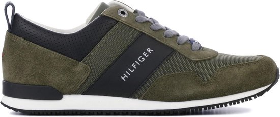 Tommy Hilfiger Mannen Sneakers - Iconic material - Groen - Maat 46 | bol.com
