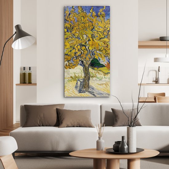 MuchoWow® Peinture sur Verre - Mûrier - Vincent van Gogh - 60x120 cm - Peintures sur Verre Acrylique - Photo sur Glas