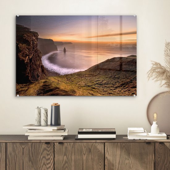 8 kilomètres de long Falaises de Moher en Irlande Plexiglas 60x40 cm - Tirage photo sur Glas (décoration murale en plexiglas)