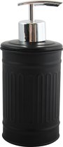 MSV Zeeppompje/dispenser - Industrial - metaal - zwart/zilver - 7.5 x 17 cm - 250 ml