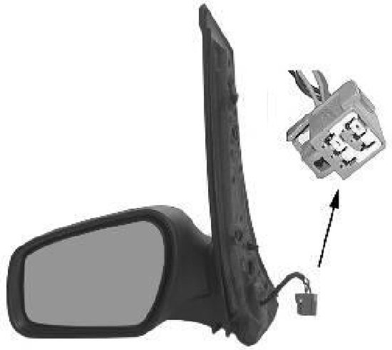 Pair Of Black Wing Mirror Covers For Ford Focus C-Max 2003-2007 - Clip-On