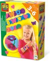 foto van SES - Klittenband armbanden - zelf armbanden maken - 3 armbanden met verschillende figuurtjes klitteband