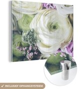 MuchoWow® Peinture sur verre 40x30 cm - Peinture sur verre acrylique - Fleurs - Roses - Nature - Photo sur verre - Peintures