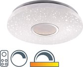 Leuchten Direct Jona - Moderne LED Dimbare Plafondlamp met Dimmer - 1 lichts - Ø 416 mm - Wit - Woonkamer | Slaapkamer | Keuken