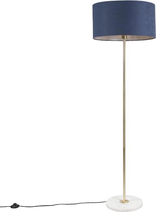 QAZQA Kaso - Moderne Vloerlamp | Staande Lamp - 1 lichts - H 1650 mm - Blauw  -... | bol