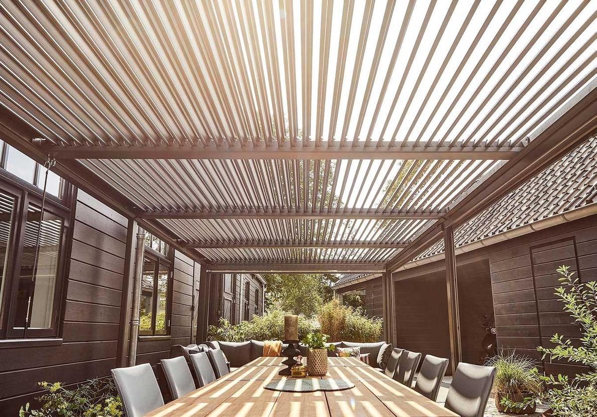 Suns Maranza couverture de terrasse 540 x 350 cm - structure blanc mat