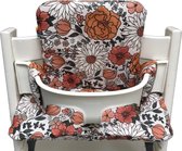 Gecoate kussenset voor de Tripp Trapp kinderstoel van Stokke -Retro bloemen - eenvoudig schoon te vegen - comfortabel - duurzaam