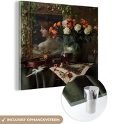 MuchoWow® Glasschilderij 90x90 cm - Schilderij acrylglas - Stilleven - Schilderij - Bloemen - Foto op glas - Schilderijen