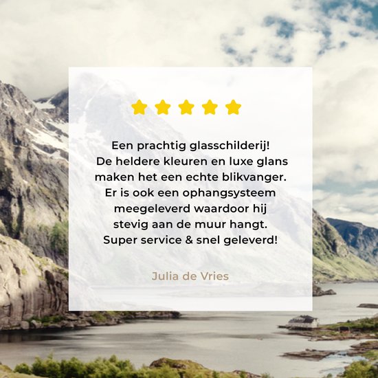 Berg area Glas 120x80 cm - Tirage photo sur Glas (décoration murale en plexiglas)