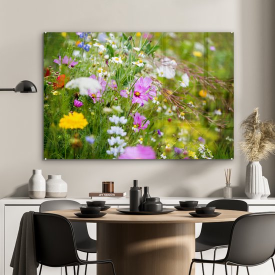 Peinture sur Verre - Printemps - Fleurs - Couleurs - 120x80 cm - Peintures sur Verre Peintures - Photo sur Glas