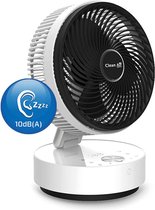 Clean Air Optima® CA-404W - Ventilateur à circulation Design - Oscillation 80º et 180º - Extrêmement silencieux - Mode veille