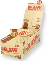 Feuilles à rouler Raw Organic Single Wide Cut Corners