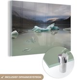 MuchoWow® Glasschilderij 30x20 cm - Schilderij acrylglas - Tasman meer Nieuw-Zeeland - Foto op glas - Schilderijen
