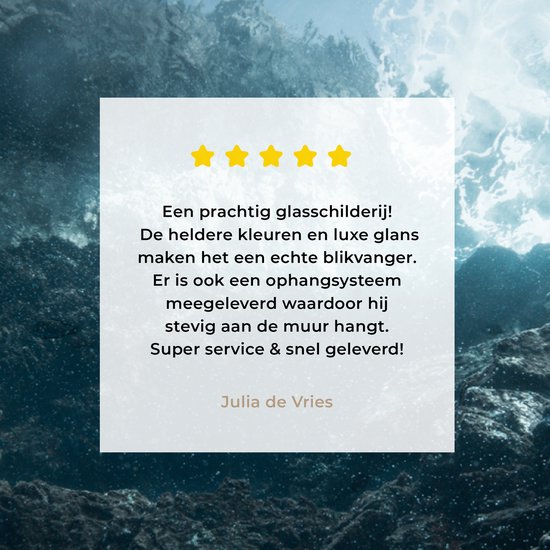 Glas à eau Dark Rocks 60x40 cm - Tirage photo sur Glas (décoration murale en plexiglas)