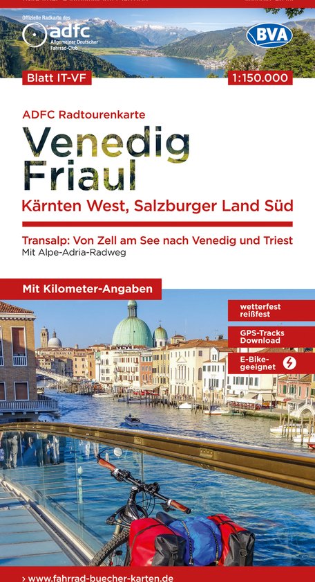 Radtourenkarte- Venedig, Friaul, Kärnten West TRANSALP cycl ... - cover