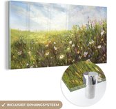 MuchoWow® Peinture sur Verre - Été - Fleurs - Huile - 160x80 cm - Peintures sur Verre Acrylique - Photo sur Glas