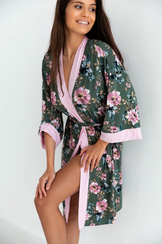 Sensis Badjas Femme Viscose | Robe de chambre pour dames | Rose Pink L/XL