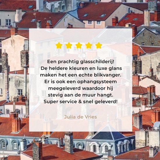 Les beaux toits rouges de la ville de Lyon en France Plexiglas 30x20 cm - petit - Tirage photo sur Glas (décoration murale plexiglas)