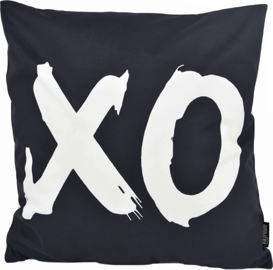 Sierkussen XO Black | 45 x 45 cm | Katoen/Polyester