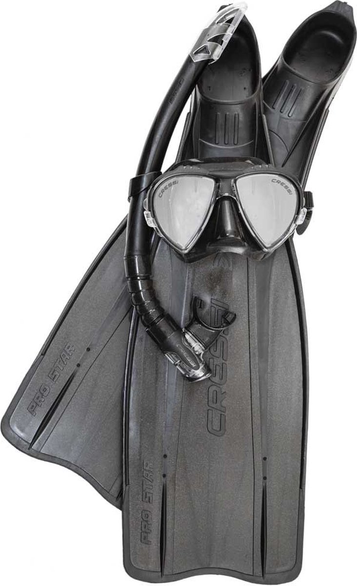 Cressi Pro Star Snorkelset Zwart EU 37-38