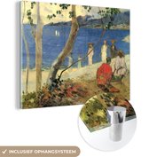Peinture sur verre - Au bord de la mer - Peinture de Paul Gauguin - 80x60 cm - Peintures sur Verre Peintures - Photo sur Glas