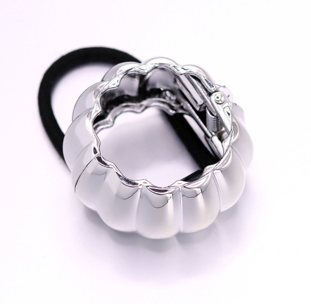 Staartklem zilver ribbel