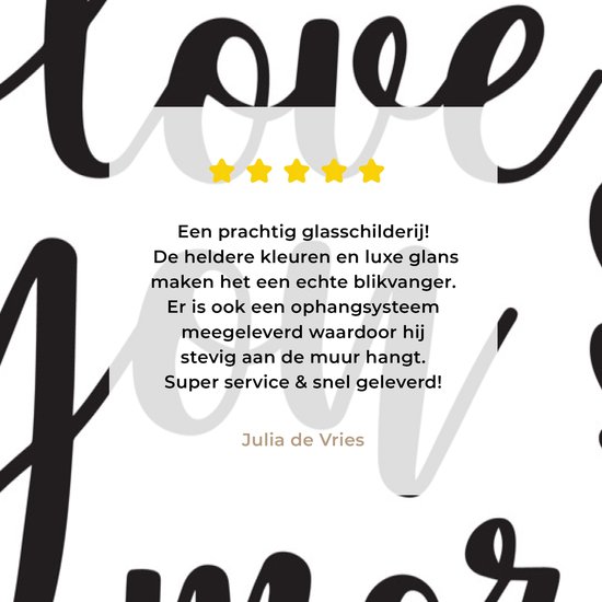 MuchoWow® Peinture sur verre 80x120 cm - Peinture sur verre acrylique - Je t'aime plus - Citations - Dictons - Photo sur verre - Peintures