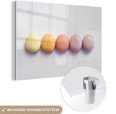 MuchoWow® Glasschilderij 60x40 cm - Schilderij acrylglas - Pastelkleurig snoepgoed - Foto op glas - Schilderijen