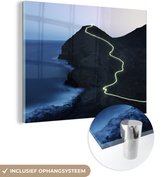 MuchoWow® Peinture sur Verre - Rayon de Lumière sur le Chemin - 80x60 cm - Peintures sur Verre Acrylique - Photo sur Glas